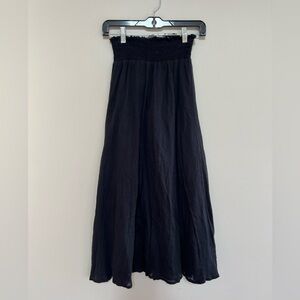 Athleta Flowy 100% Cotton Bohemian Maxi Skirt in Black, size XS